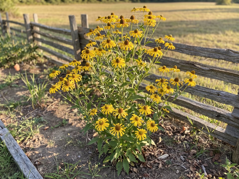 Henry Eilers black-eyed Susan plants in bloom in a garden
