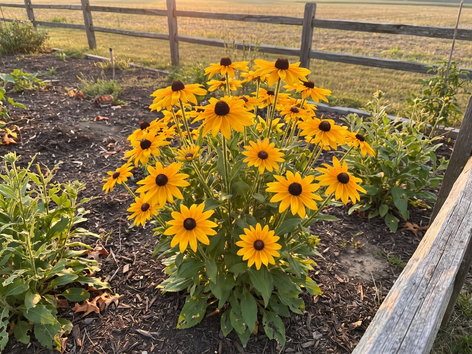 Tiger Eye Gold black-eyed Susan plants in bloom in a garden